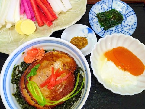 レンジ☆蒸しチャーシュー丼